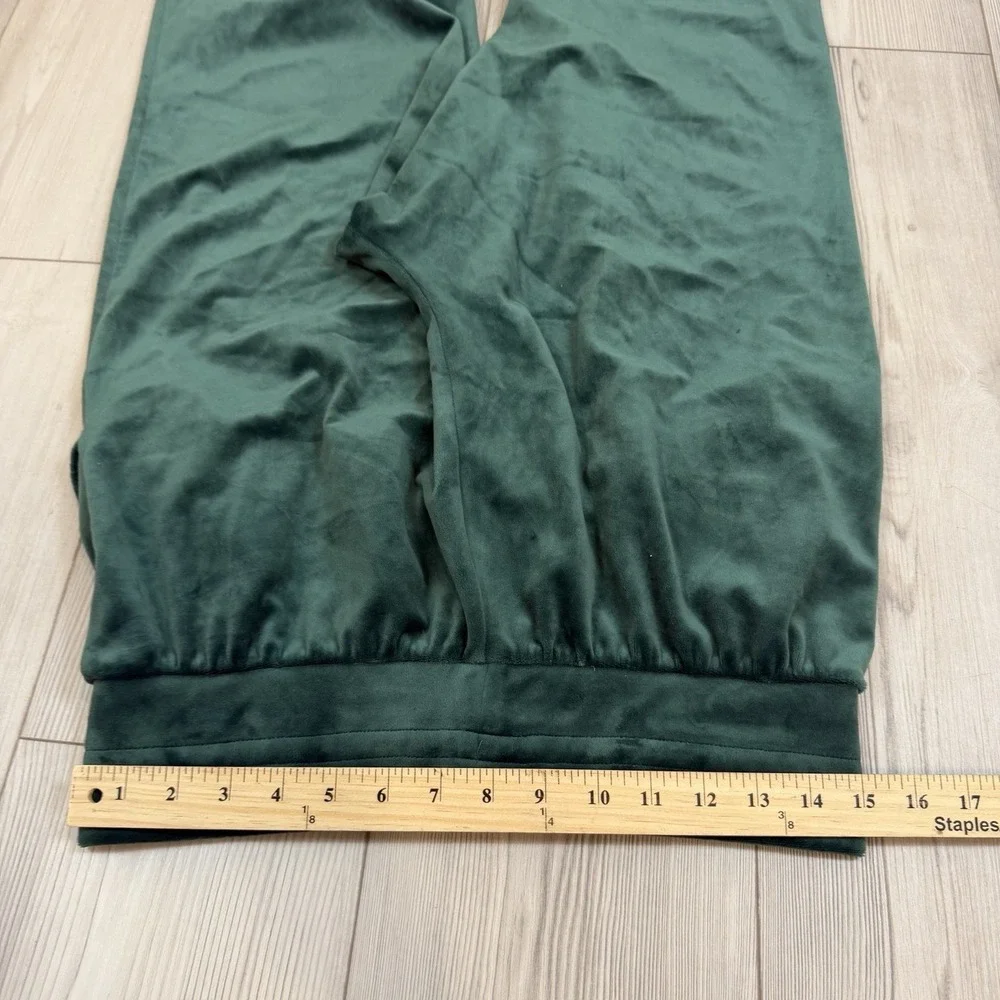 Victorias Secret Medium Pants Velour Jogger Elastic Waist Pull on Deep Green - Picture 10 of 11